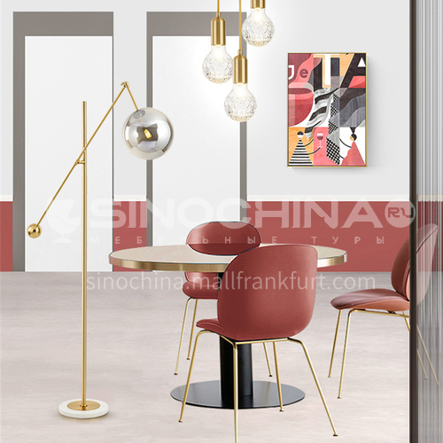 Modern creative glass ball living room floor lamp art bedside bedroom Nordic designer marble floor lamp YDH-6083